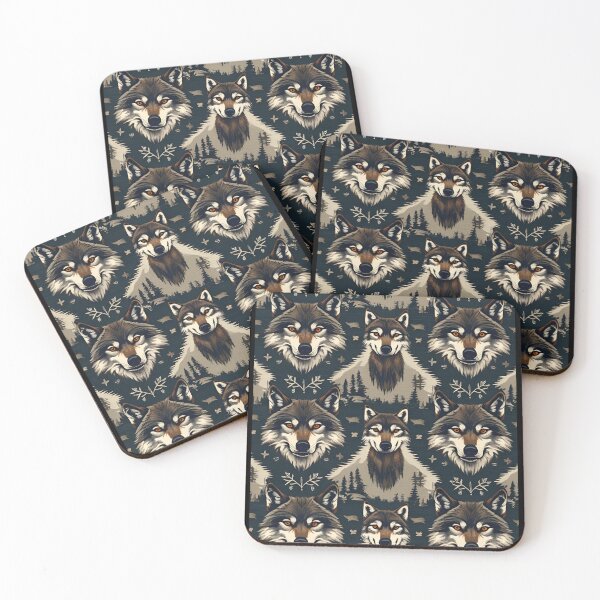 Item preview, Cottage Core Wolf Pattern designed and sold by PatronesKawai.