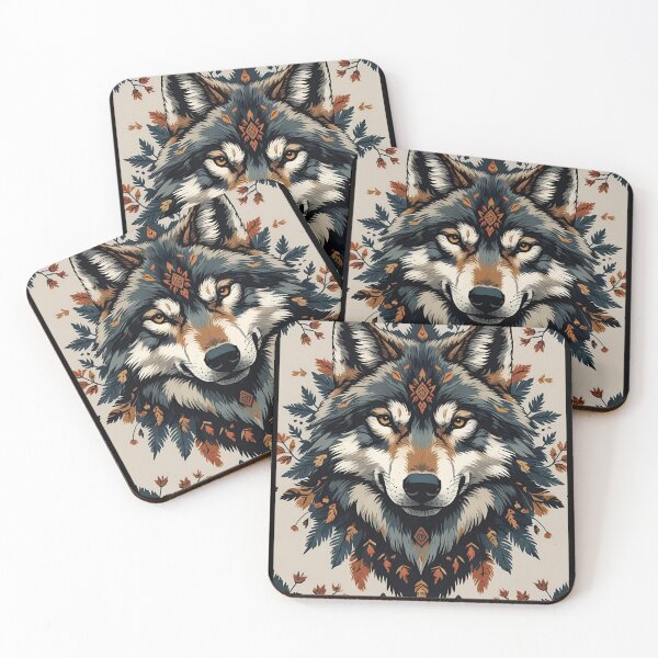Item preview, Cottage Core Wolf Pattern designed and sold by PatronesKawai.