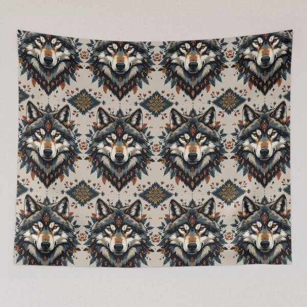 Item preview, Cottage Core Wolf Pattern designed and sold by PatronesKawai.