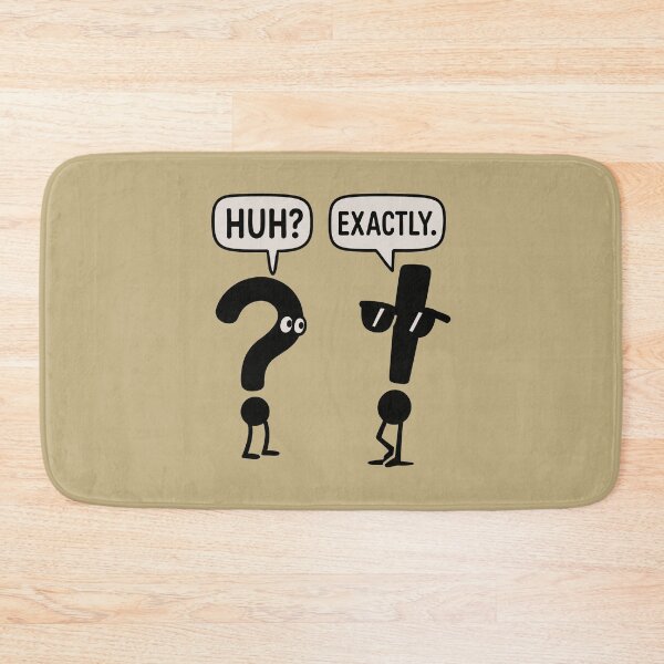 Item preview, HUH? EXACTLY. - Funny Punctuation Cartoon | Sarcastic Humor Wordplay designed and sold by Cree8if.