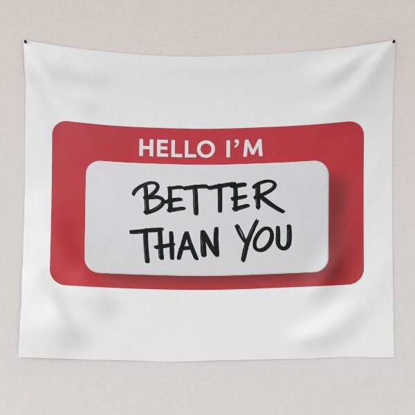 Item preview, Fun Satirical Name Tag Design designed and sold by Rue Market.