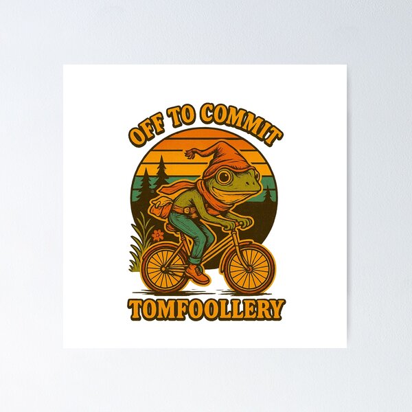 Item preview, Off to Commit Tom Foolery Frog designed and sold by Dillaaw Art Prints.