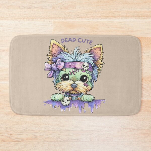 Item preview, Yorkie Zombie with Skulls, Cute core, Dead Core designed and sold by DeadCuteKennel.