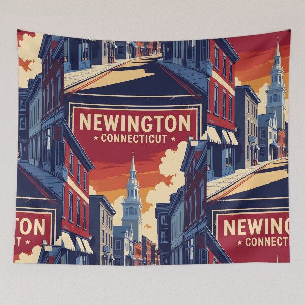 Item preview, Newington Connecticut 1950s USA Vintage Travel Tourism designed and sold by TravelersGems.