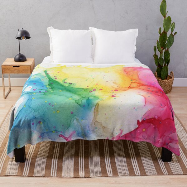 Item preview, The Perfect Wave: Rainbow Alcohol Ink Abstract Paining designed and sold by Barbie Rebranded.