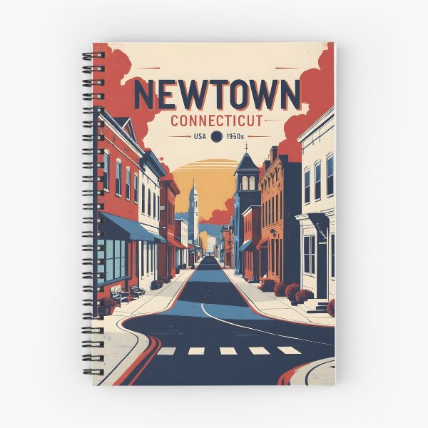 Item preview, Newtown Connecticut 1950s USA Vintage Travel Tourism designed and sold by TravelersGems.