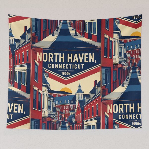 Item preview, North Haven Connecticut 1950s USA Vintage Travel Tourism designed and sold by TravelersGems.