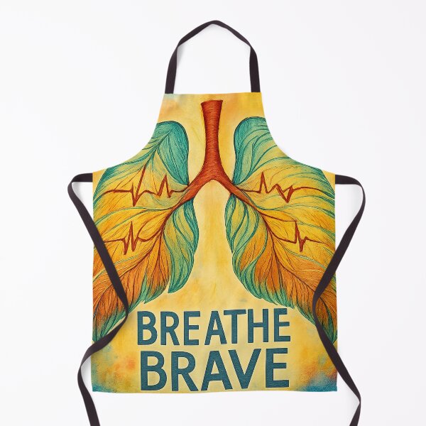 Item preview, Breathe Brave – Respiratory Therapist Line Icon designed and sold by TONSNAP.