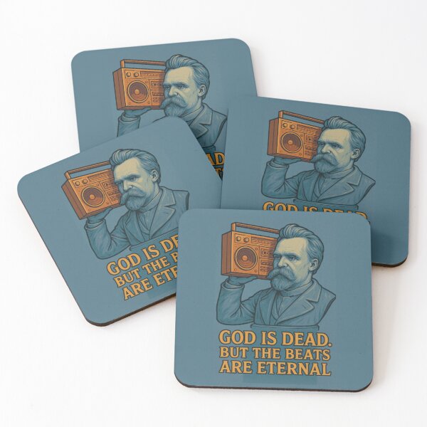 Item preview, Nietzsche - God is Dead but the Beats are Eternal - Swag designed and sold by PHILOSOPHY-SWAG.