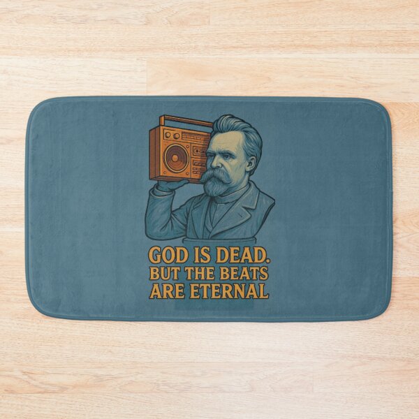 Item preview, Nietzsche - God is Dead but the Beats are Eternal - Swag designed and sold by PHILOSOPHY-SWAG.