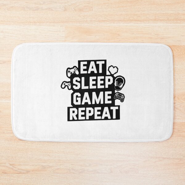 Item preview, Eat Sleep Game Repeat – Minimal Gamer Design designed and sold by JennyVibes.