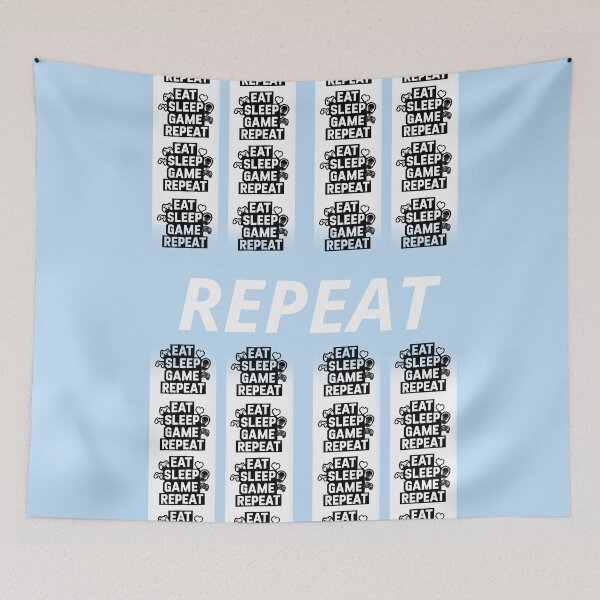 Item preview, Eat Sleep Game Repeat – Minimal Gamer Design designed and sold by JennyVibes.