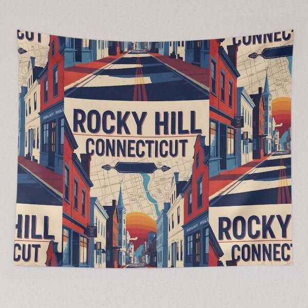 Item preview, Rocky Hill Connecticut 1950s USA Vintage Travel Tourism designed and sold by TravelersGems.