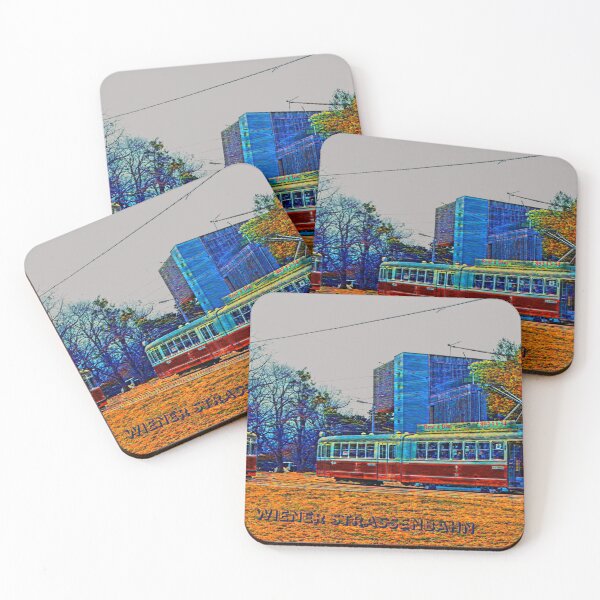 Item preview, Retro Vienna Trams – Wiener Straßenbahn Pop Art designed and sold by ChernivtsiSkoda.