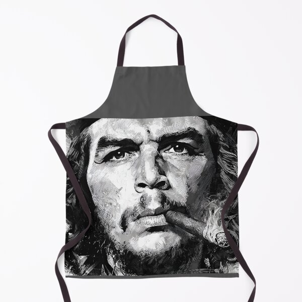 Item preview, Timeless Rebel in Smoke - Black and White Portrait of Che with Cigar and Fierce Expression designed and sold by OlfactoART Studio.