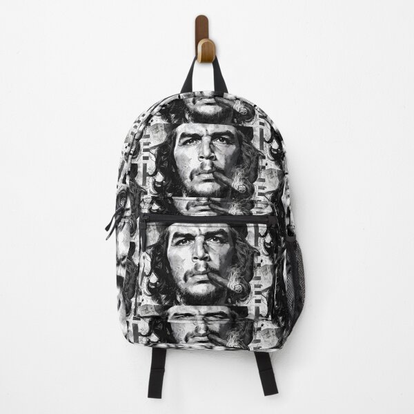 Item preview, Timeless Rebel in Smoke - Black and White Portrait of Che with Cigar and Fierce Expression designed and sold by OlfactoART Studio.