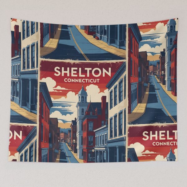 Item preview, Shelton Connecticut 1950s USA Vintage Travel Tourism designed and sold by TravelersGems.