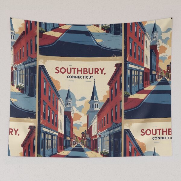 Item preview, Southbury Connecticut 1950s USA Vintage Travel Tourism designed and sold by TravelersGems.