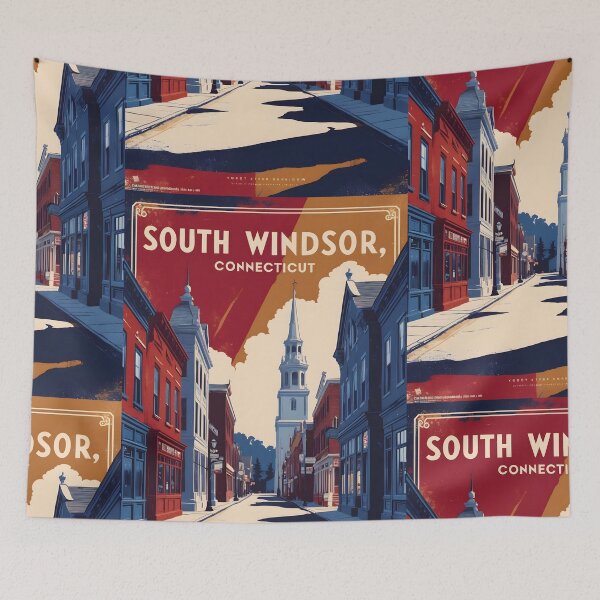 Item preview, South Windsor Connecticut 1950s USA Vintage Travel Tourism designed and sold by TravelersGems.