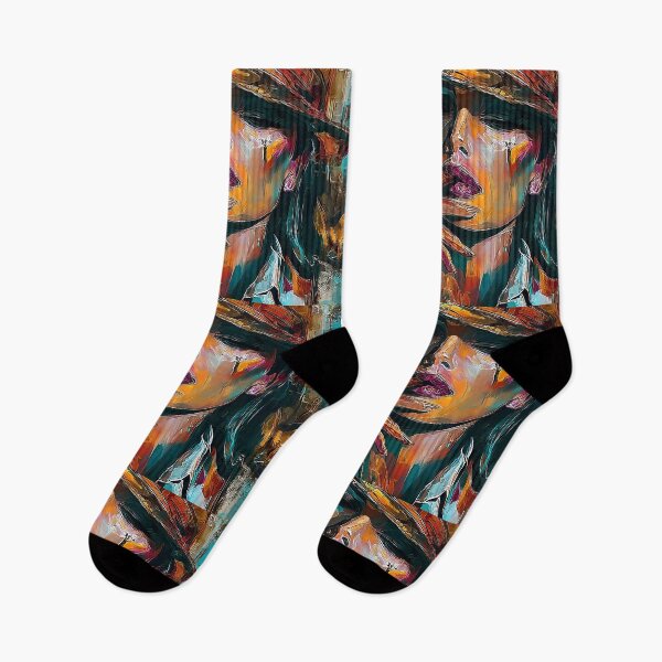 Item preview, Ignite Feminine Confidence - Stylish Woman in Hat Enjoying a Cigar with Bold Colors designed and sold by OlfactoART Studio.