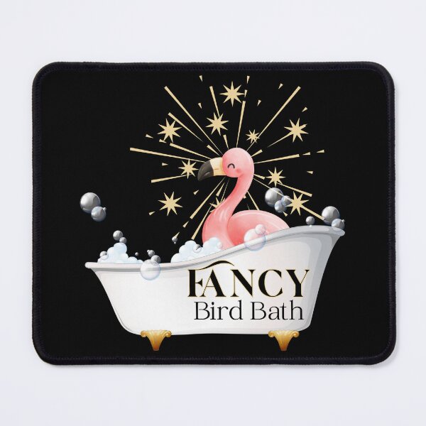 Item preview, Funny Pink Flamingo Fancy Bird Bath designed and sold by SunandShade.