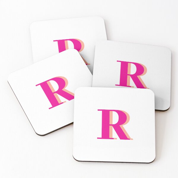 Item preview, Letter R in hot pink – Cute Alphabet Initial Monogram Design designed and sold by Monika Howarth.