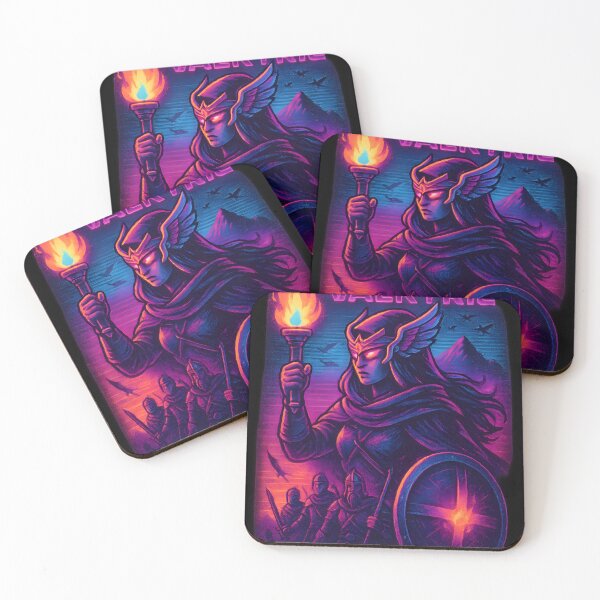 Item preview, Iron Valkyrie: Rebel Champion In Neon Skies designed and sold by shockSpot.