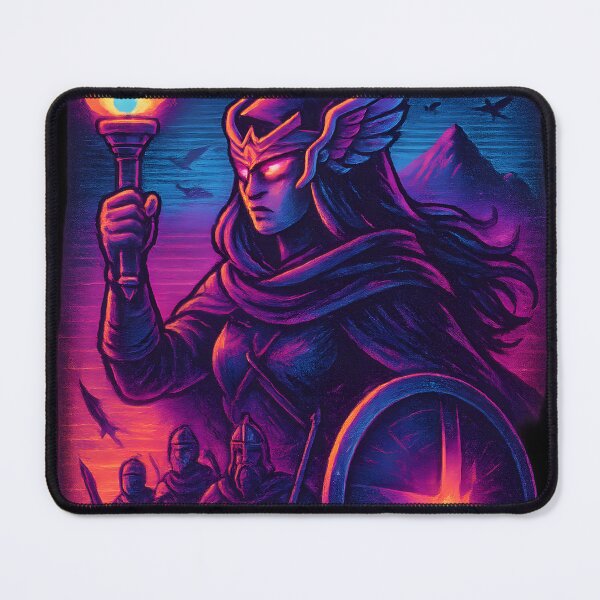 Item preview, Iron Valkyrie: Rebel Champion In Neon Skies designed and sold by shockSpot.