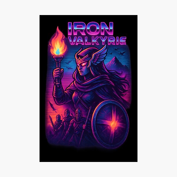 Artikelvorschau, Iron Valkyrie: Rebellen-Champion im Neonhimmel entworfen und verkauft von shockSpot.
