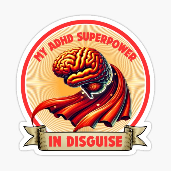 Item preview, ADHD Brain SuperPower In Disguise designed and sold by MomParentADHD.