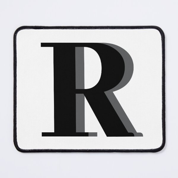 Item preview, Letter R in black – Cute Alphabet Initial Monogram Design designed and sold by Artbymonika.