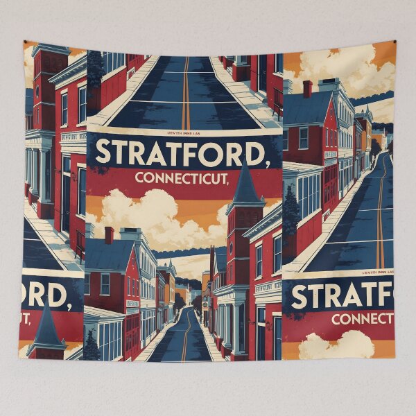 Item preview, Stratford Connecticut 1950s USA Vintage Travel Tourism designed and sold by TravelersGems.