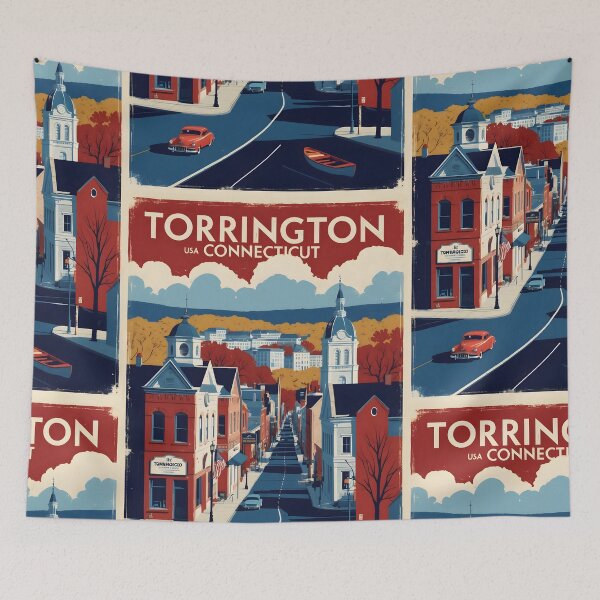 Item preview, Torrington Connecticut 1950s USA Vintage Travel Tourism designed and sold by TravelersGems.
