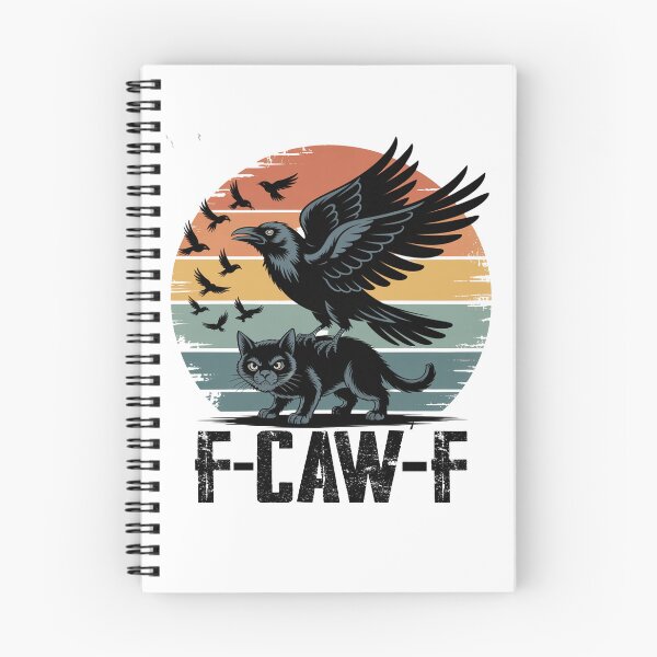 Item preview, F-CAW-F Black Crow Cat Raven Caw Pun Joke Funny Saying designed and sold by BASKF.