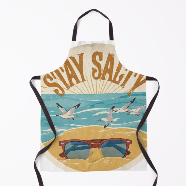 Artikelvorschau, Bleib salzig – Vintage Beach Vibe T-Shirt Design entworfen und verkauft von DscapeDesigns.