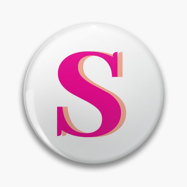 Item preview, Letter S in pink – Cute Alphabet Initial Monogram Design designed and sold by Artbymonika.