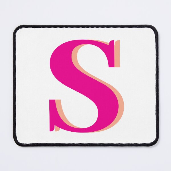 Item preview, Letter S in pink – Cute Alphabet Initial Monogram Design designed and sold by Monika Howarth.