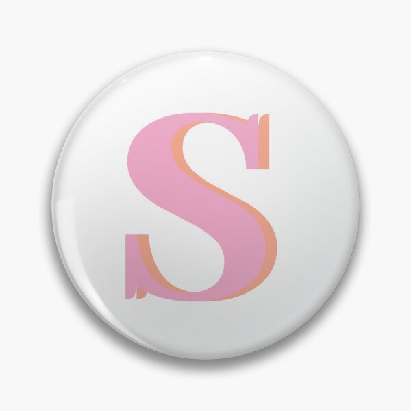 Item preview, Letter S in pastel pink – Cute Alphabet Initial Monogram Design designed and sold by Artbymonika.