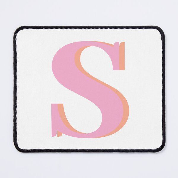 Item preview, Letter S in pastel pink – Cute Alphabet Initial Monogram Design designed and sold by Monika Howarth.