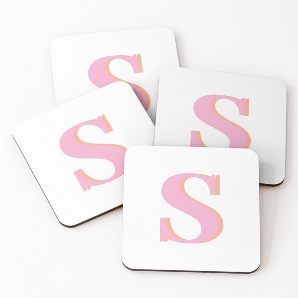 Item preview, Letter S in pastel pink – Cute Alphabet Initial Monogram Design designed and sold by Monika Howarth.