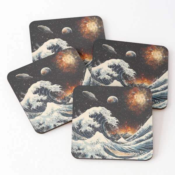 Item preview, The Japanese Great Wave in Space designed and sold by CeraRoss.