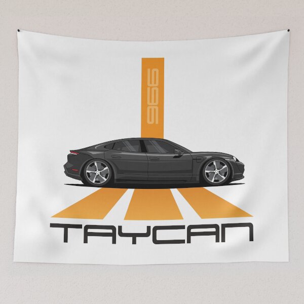 Item preview, Porsche 966 Taycan Illustration black designed and sold by blackdogshop.