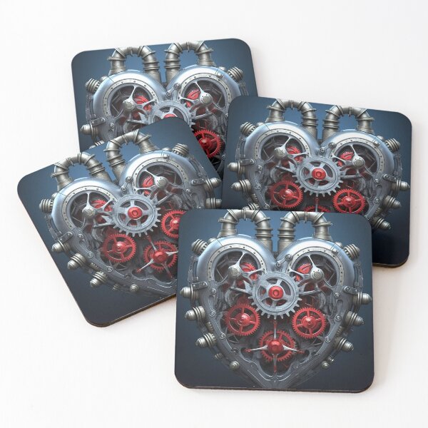 Item preview, Mechanical Heart of Gears – Futuristic Steampunk Design designed and sold by StudioDina.