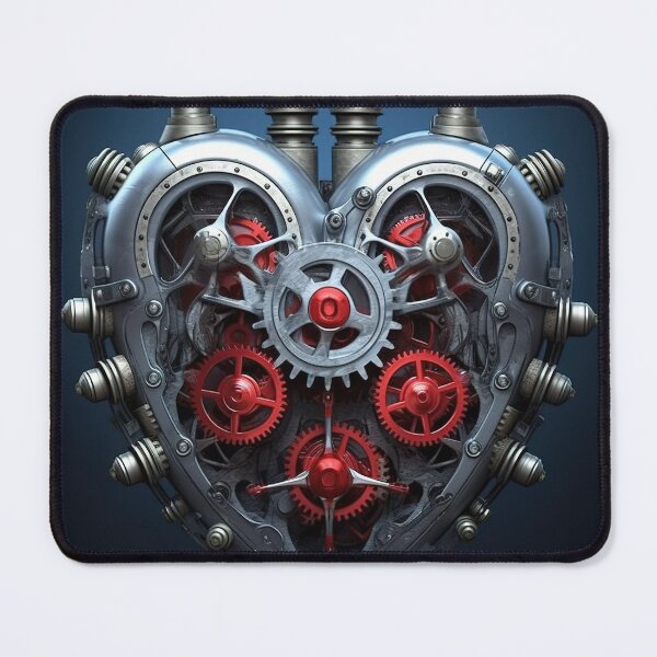 Item preview, Mechanical Heart of Gears – Futuristic Steampunk Design designed and sold by StudioDina.