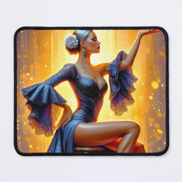 Item preview, Elegant flamenco beauty in blue dress designed and sold by AD-Digital-Art.