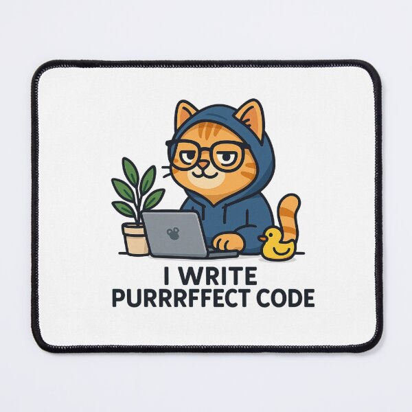 Item preview, Cat Developer - I Write Purrrffect Code designed and sold by taste-with-it.