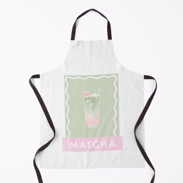Item preview, Iced Strawberry Matcha - Green / Pink Wavy Background designed and sold by Charlotte Paints.
