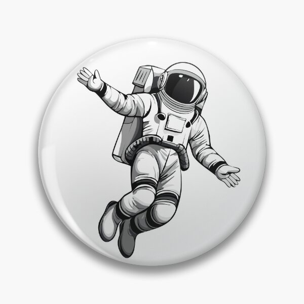 Item preview, Fantasy Astronaut, Astronaut in space, illustration of cosmonaut floating in space, astronaut in spacesuit fling in the space, cosmonaut in space black and white designed and sold by Danler.