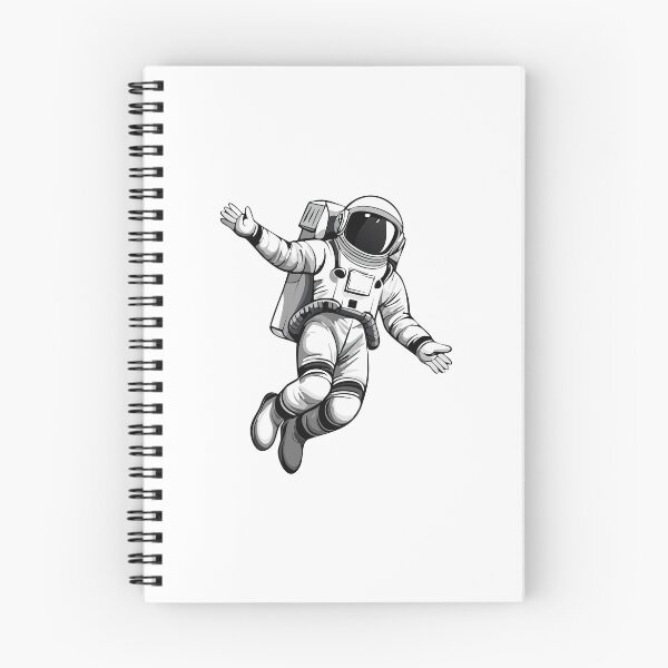 Item preview, Fantasy Astronaut, Astronaut in space, illustration of cosmonaut floating in space, astronaut in spacesuit fling in the space, cosmonaut in space black and white designed and sold by Danler.