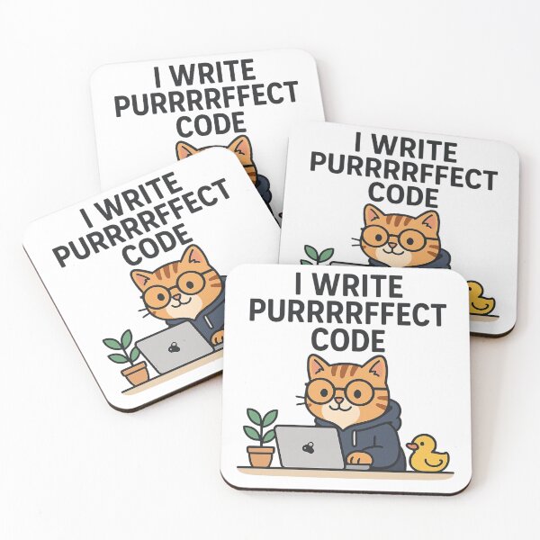 Item preview, Cat Dev & Duck Debug - I Write Purrrrffect Code designed and sold by taste-with-it.